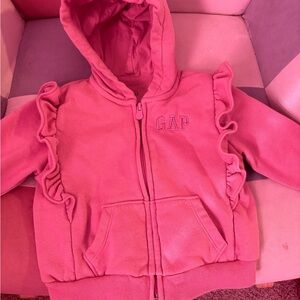 GAP Kids Pink Ruffle Hoodie
